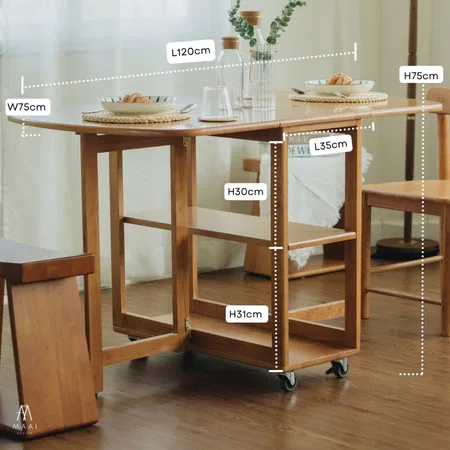 Design Nabi table โต๊ะพับประหยัดพื้นที่ multi function ประกอบสำเร็จ