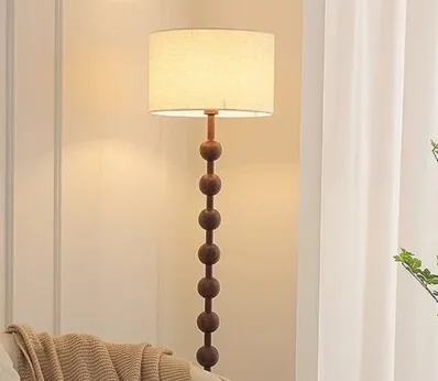 สไตล์จีนใหม่ โคมพื้น โคมไฟตั้งพื้น floor lamp ย้อนยุค ห้องนั่งเล่นห้องนอน แสงบรรยากาศ ไม้เนื้อแข็ง